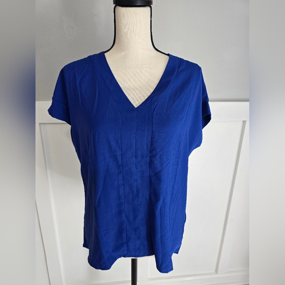 Shein Women's Blue V-Neck Top Sz XS